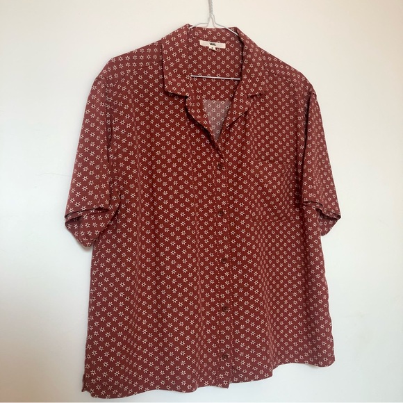 Vans | Red and White Floral Button Up Shirt - Picture 4 of 5